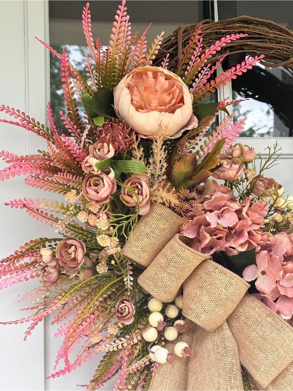Dusty Rose Cozy Fall Wreath